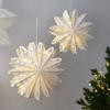 3D Hollow Out Star Paper Lantern White Star Hanging Ornaments  New Year Decor
