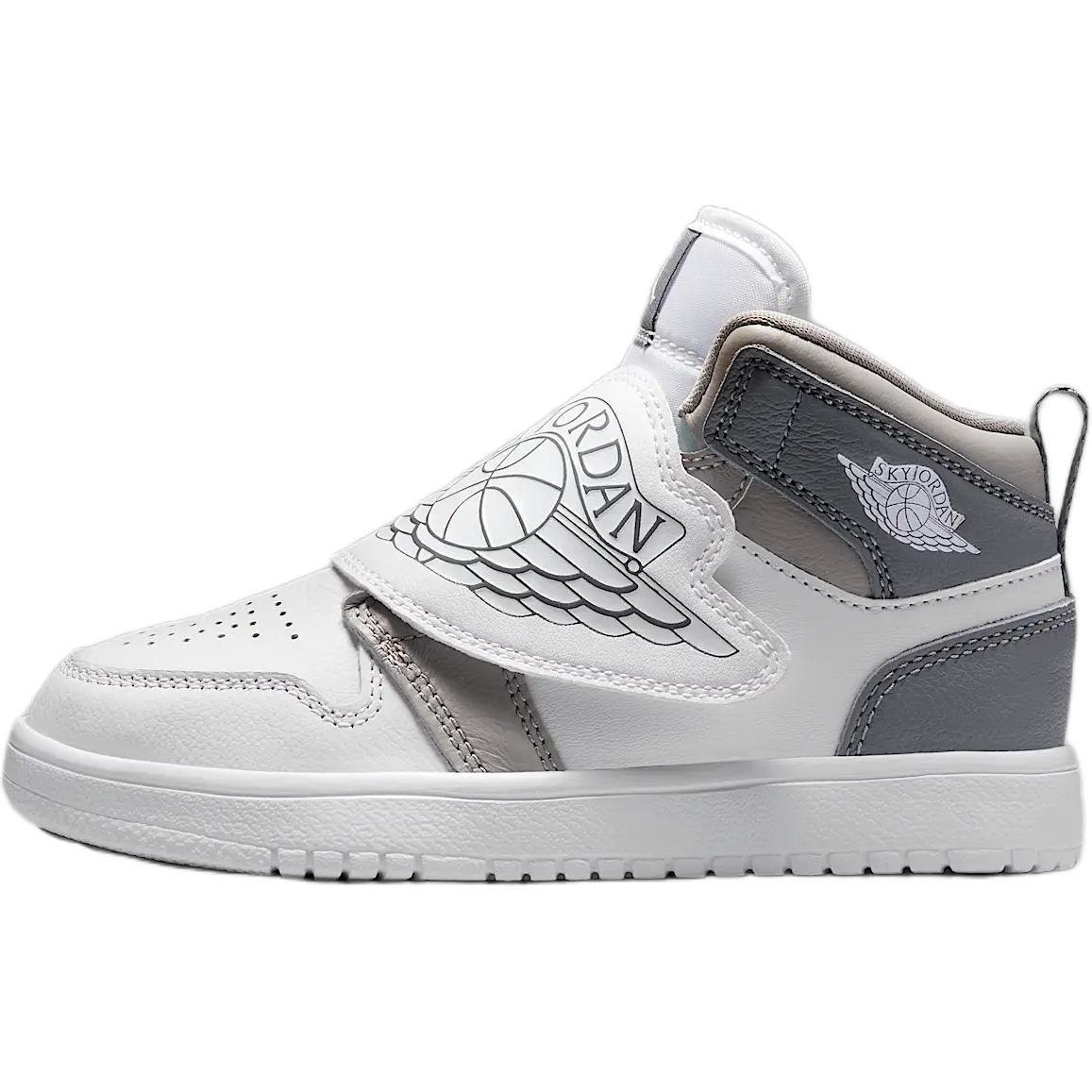 (PS) Air Jordan Sky Jordan 1 Medium Grey White Cool Grey Kids BQ7197-011 EU 28