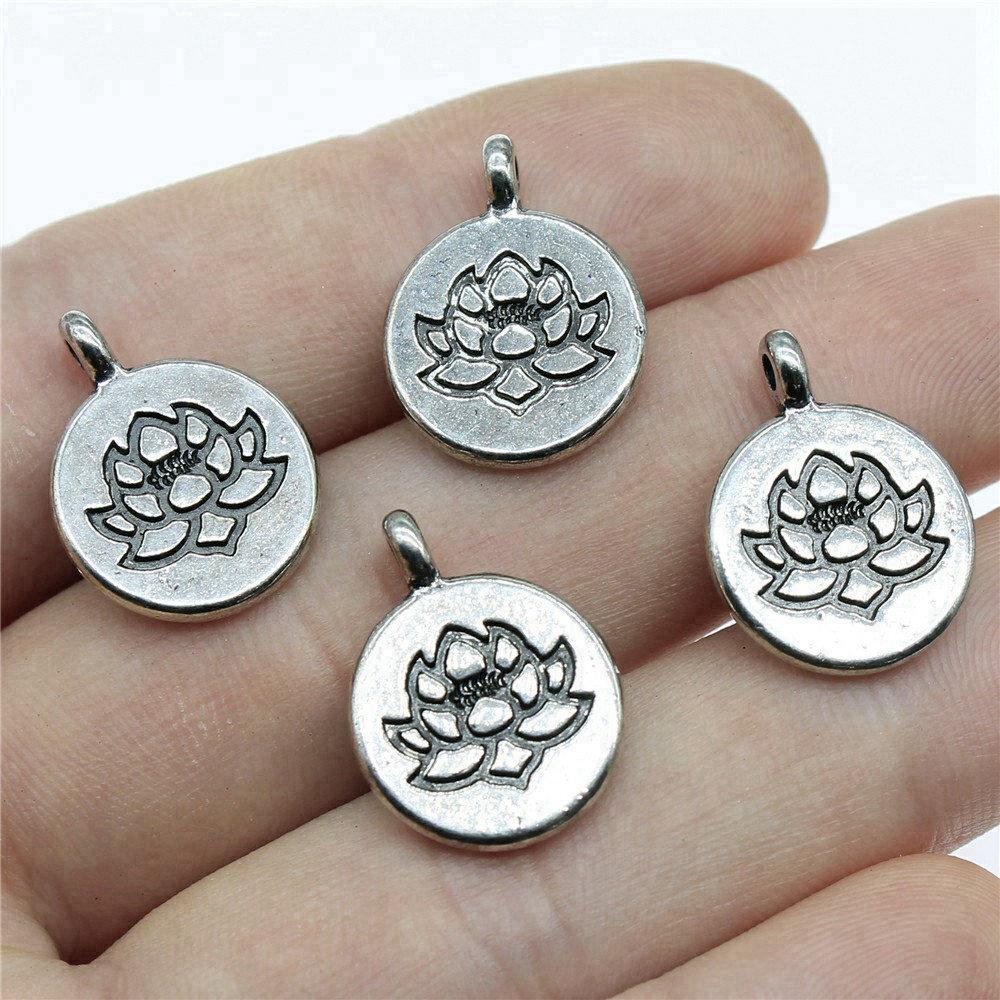 Charms Rose Lotus Pendants Wedding Jewelry Findings QC107
