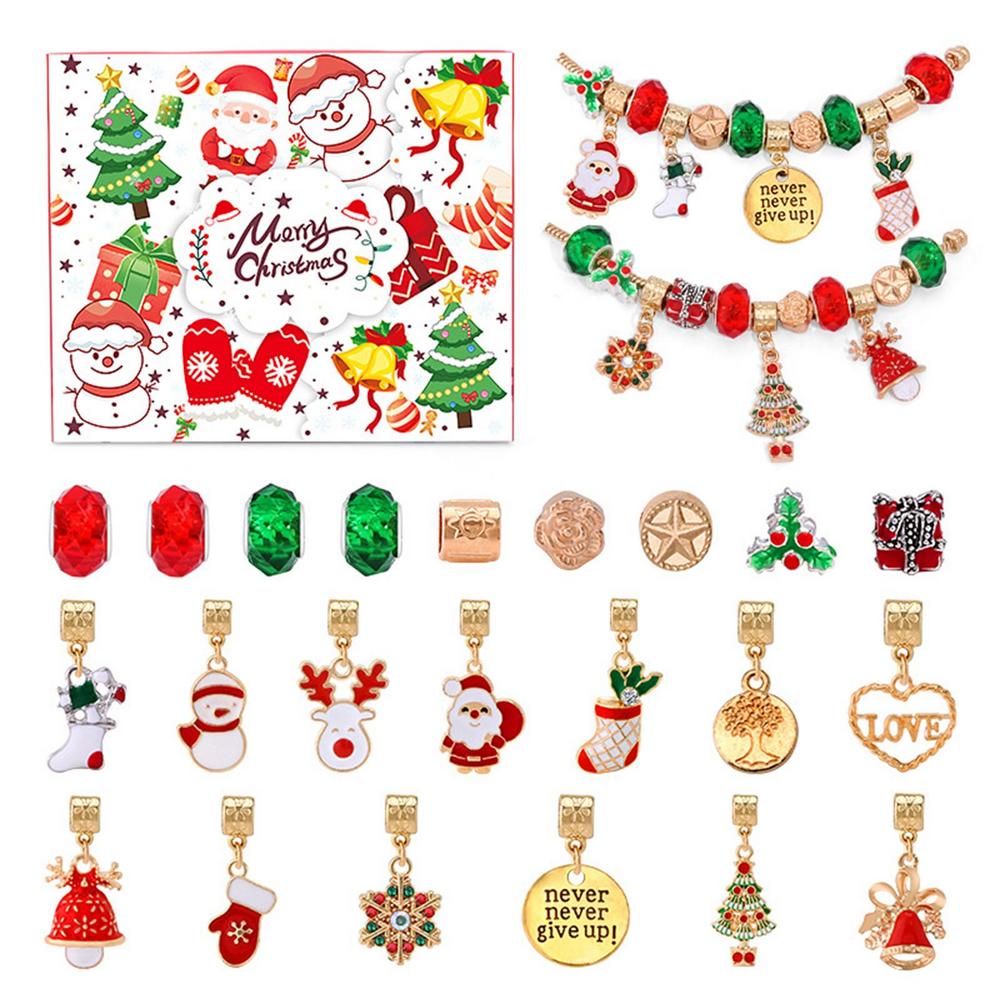 

Holiday Countdown Calendar 24 Days Jewelry Making Kit Christmas Holiday Countdown For Girls Teens Daughters Wife Party Winter 20.5x17.5x1.5cm