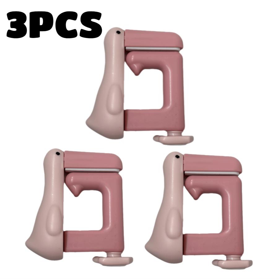 3pcs Thinking Duck Schoolbag Hook Adjustable Detachable Office Bag Desk-Side Hanging Hooks Portable Multi-Functional for Student