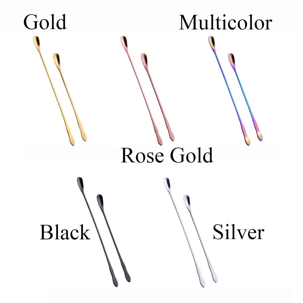 Home & Living Long Handle Flatware Stir Spoon Dessert Scoop Stainless Steel Tableware Dinnerware