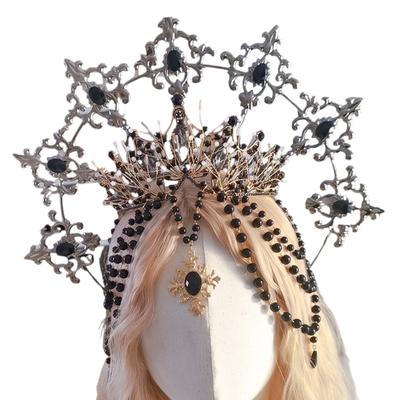Delicate Tiaras Halloween Headbands Elegant Hairbands for Girls Proms Party Photo Props Headwear Crown