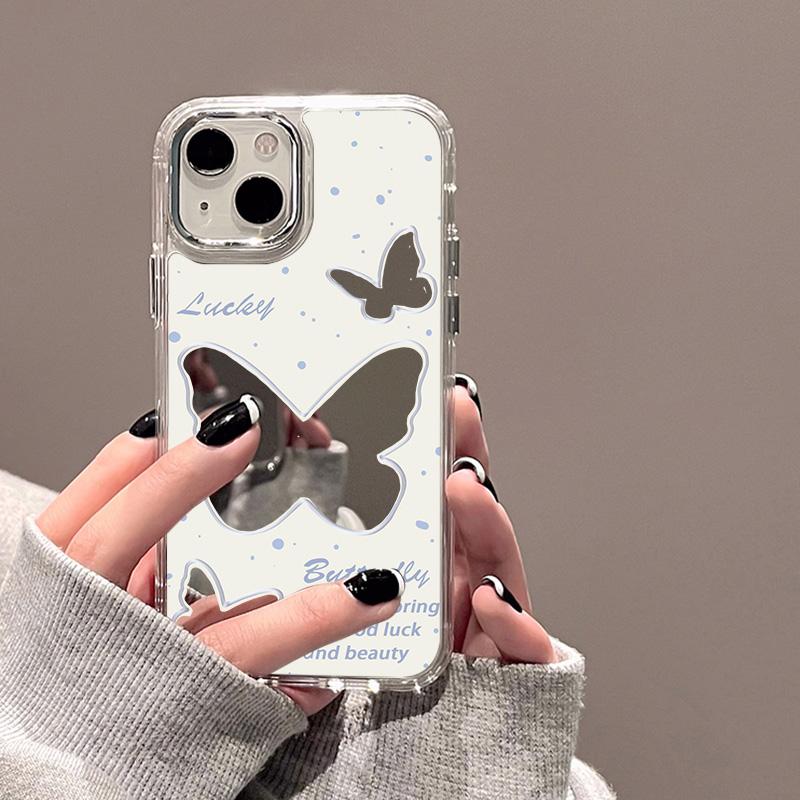 

Чехлы для мобильных телефонов iPhone 11 13 XR 15 Pro Max 12 14 Pro Max Чехол iPhone 16 XS Max Зеркальный защитный чехол Зеркальный Изысканный мультяшный водонепроницаемый iPhone 16 Pro Max роман серебряный