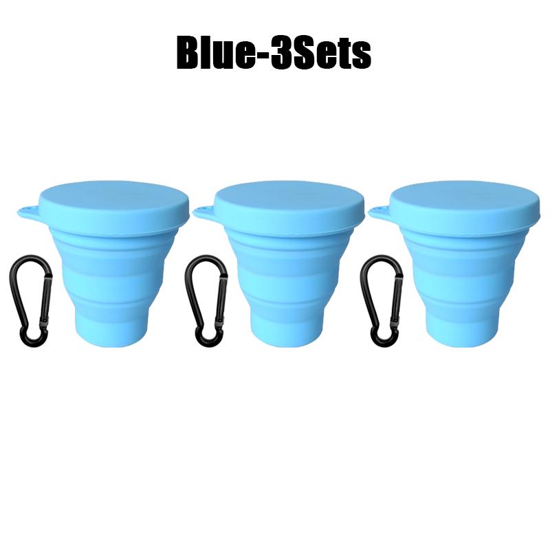 180 ml Klappbecher, Mini-Einziehbecher, Silikon, tragbare Teetasse, Outdoor-Reise-Kaffee-Teleskop-Trinkbecher mit Deckel