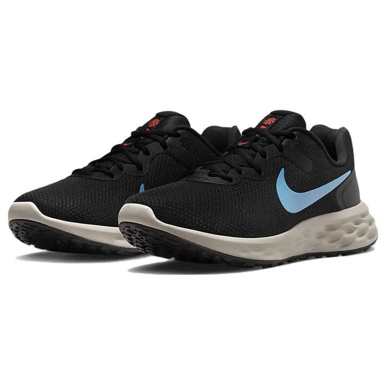 Nike Revolution 6 Next Nature Negro Azul Láser Zapatillas para Hombre Adoquín Carmesí Brillante DC3728-012