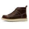 Vintage Men's Leather Ankle Boots Casual Lace-up Work Boots High Top Non-slip Thick Sole Boots for Fashion Outfits Size 38-44