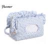 Travel Stroller Storage Bag Quilted Diaper Wipes with Hanging Strap, Dual Compartment Zipper Large Capacity Baby Portable Bag, Dispenser for