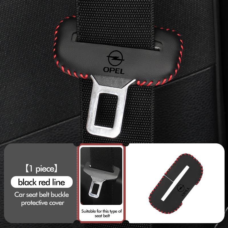 Car Seat Belt MJGX47 Buckle Plug Leather Protective Cover For Opel Meriva Mokka Grandland Vectra Zafira Vivaro Antara