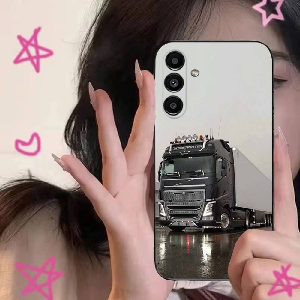 Car V-Volvo-s-Trucks Phone Case For Samsung S24,S21,S22,S23,S30,Ultra,S20,Plus,Fe,Lite,Note,10,9,5G Black Soft Cover