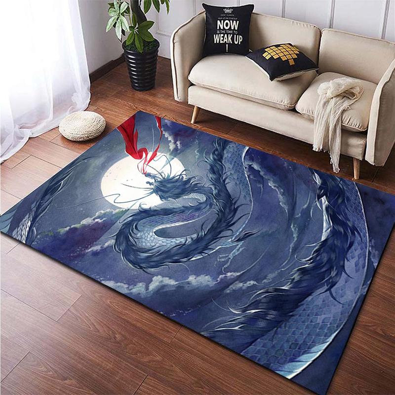 Chinese Dragon Art Printed Carpet for Living Room Large Area Rug Soft Mat E-sports Chair Carpets Alfombra Gifts Dropshopping