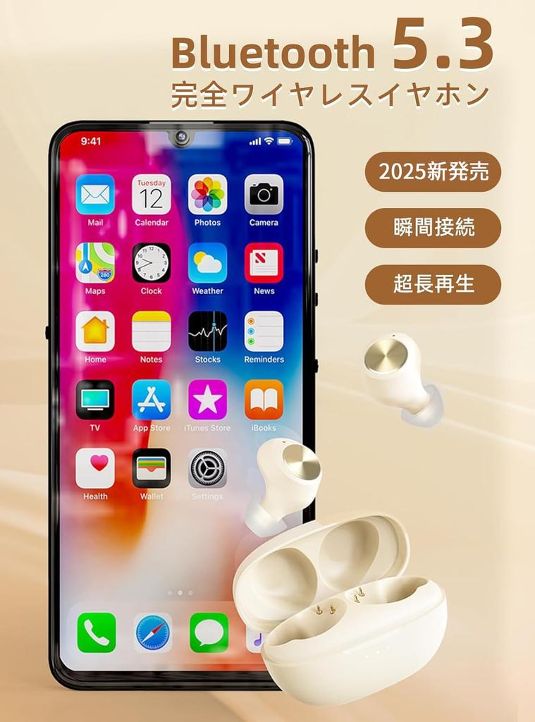 Wireless Earbuds [2024 Design Bluetooth 5.3 Earphones] Hi-Fi Sound Quality, True Wireless Earbuds with Built-in Microphone, ENC CVC8.0 Calling, Noise