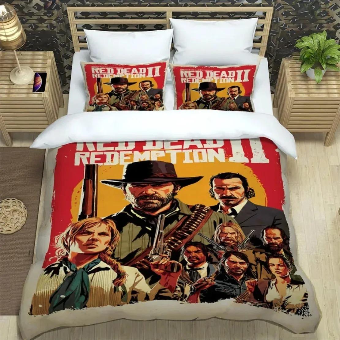 

Red Dead Redemption 2 Beding Sets exquisite suplies set print duvet cover bed comforter set beding set luxury birthday gift 135*200cm Eu-Single