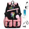 Personalized Printed USB Backpack, Large Capacity Korean Version of Trendy Primary and Secondary School Schoolbag