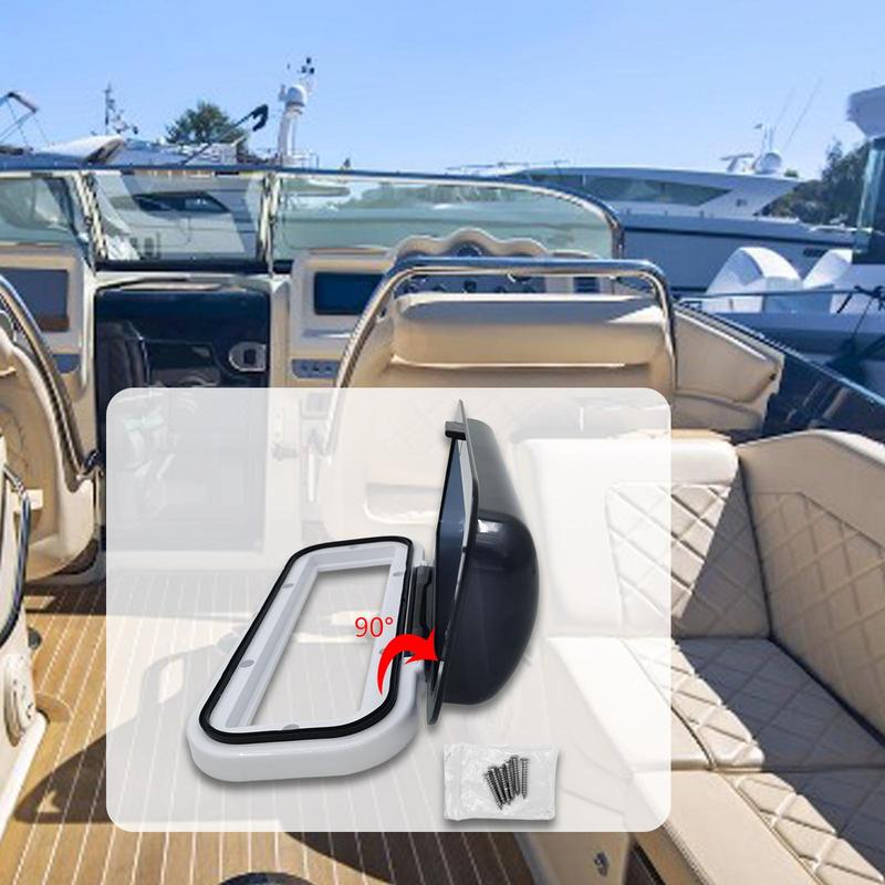 Water Resistant Marine Radio Cover ABS Boat Stereo Protector Flip Up Door Housing for Yacht RV