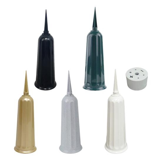 Cemetery Vase Graveyard Decoration Flowers Holder with 7-Hole Cylindrical Insert Reusable Cemetery Flower Holder with Spike