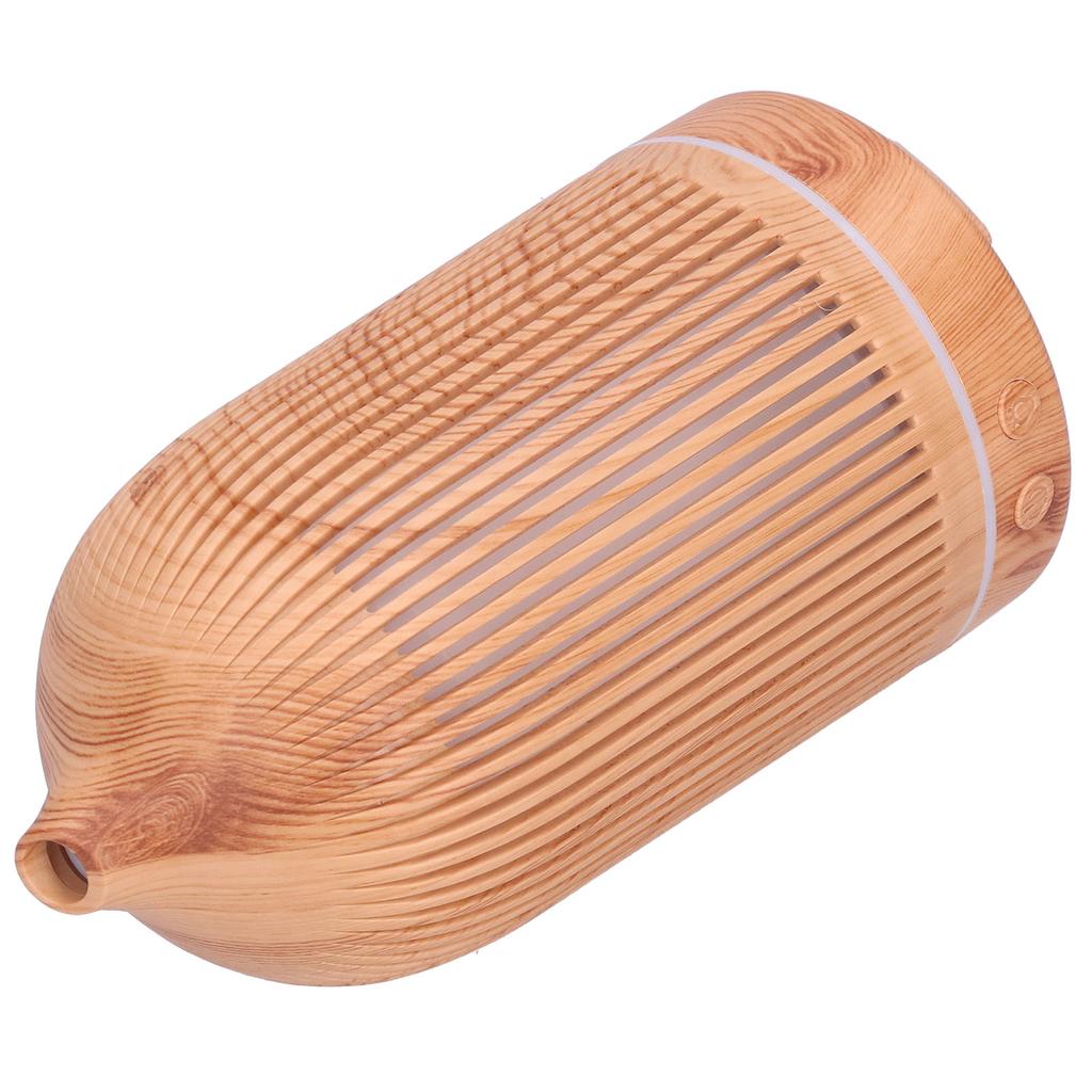 200ml Mini Hollow Humidifier with Night Light USB Powered Aroma Diffuser 5V Light Wood Grain