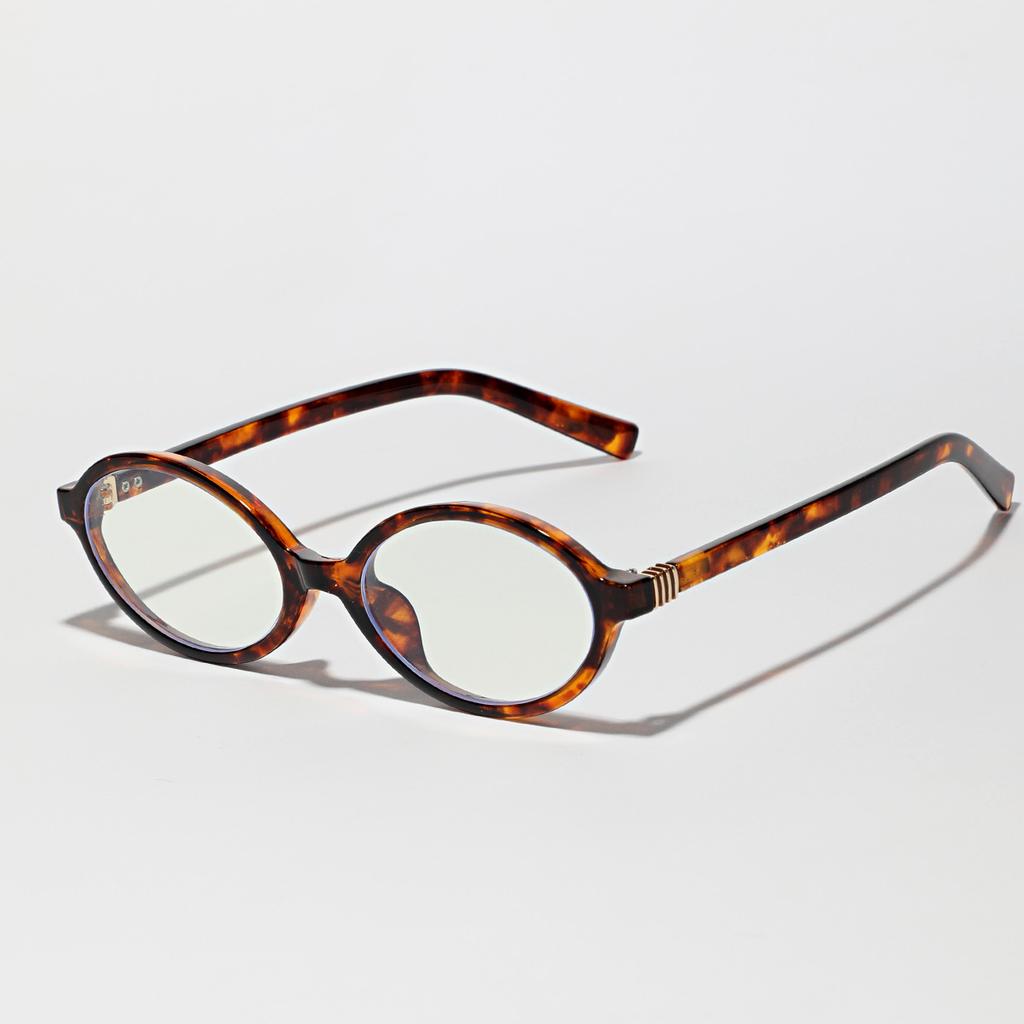 Glasses Oval Retro Personality Flat Mirrors Women'S Frame Round Frame Nerd Glasses Men