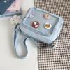 Ins Style Transparent Badge Crossbody Bag for Korean Girls Casual Mobile Phone Bag Anime Hanging Bag Display Product Bag