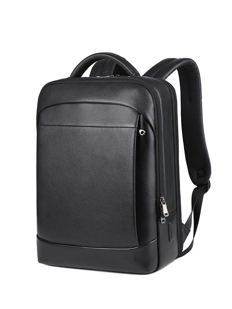 

Рюкзак из натуральной кожи для мужчин + многофункциональный USB-рюкзак для бизнеса, модный и повседневный большой рюкзак