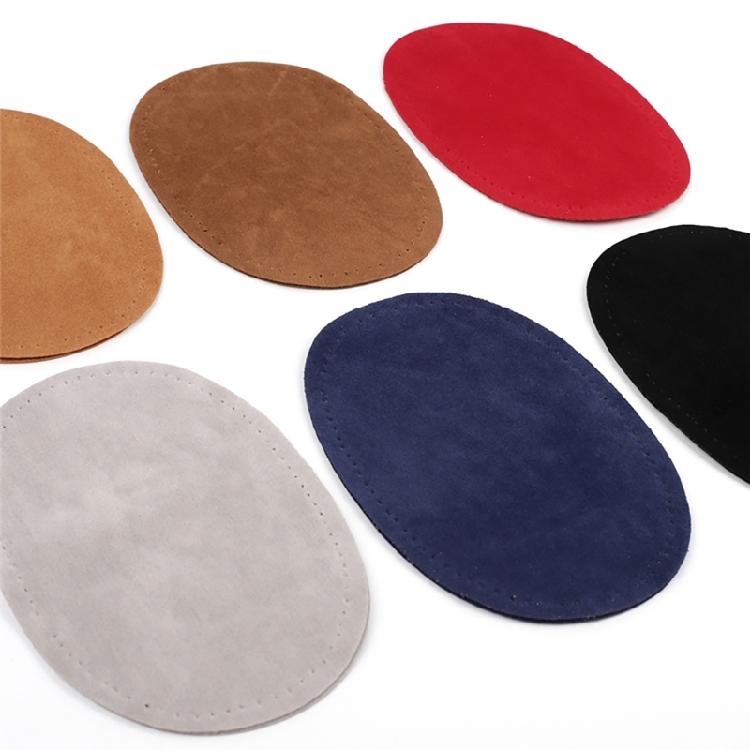 1 Pair Sew-On Repair Patches PU Leather Elbow Knee Patches Clothing Accessories for Jeans Trousers