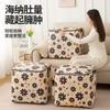 Heavy Duty Nonwoven Storage Bag Blankets Clothes Folding Organizer Sunflower Zipper Design Bedroom Travel Use