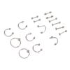 Nose Studs Set Stainless Steel Exquisite Different Shapes Safe Smoothing Polished Surfaces Nose Studs for Women