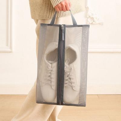 2Pcs Portable Nylon Mesh Shoes Bag Breathable Lightweight Shoes Storage Bag Large Capacity Dustproof Shoes Organizer Sports Gym