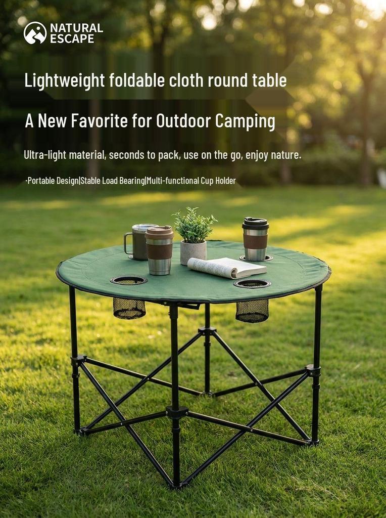 Portable Folding Camping Table with Storage Rack and Multi-functional Leisure Design