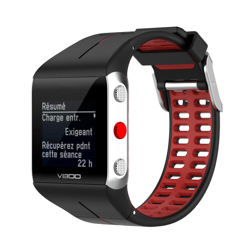 Silikon Uhrenarmbänder Ersatzbänder Weich Bequem Zweifarbiges Uhrenarmband Kompatibel für POLAR v800