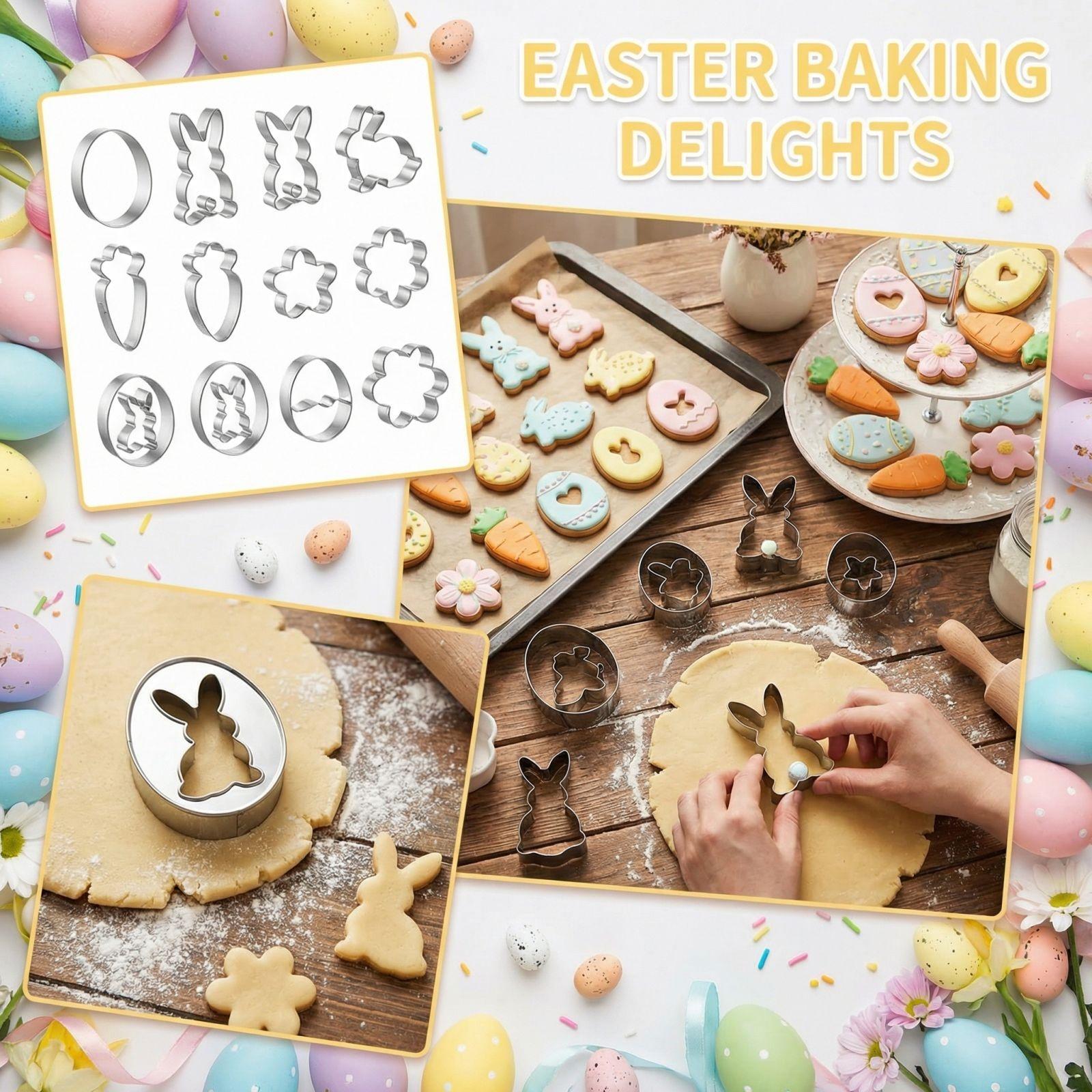 Easter Stainless Steel Cookie Baking Mold Set One Size
