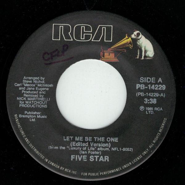 

7inch Record FIVE STAR - Let Me Be The One PB14229 RCA 1985 Canada Soul/Funk Used