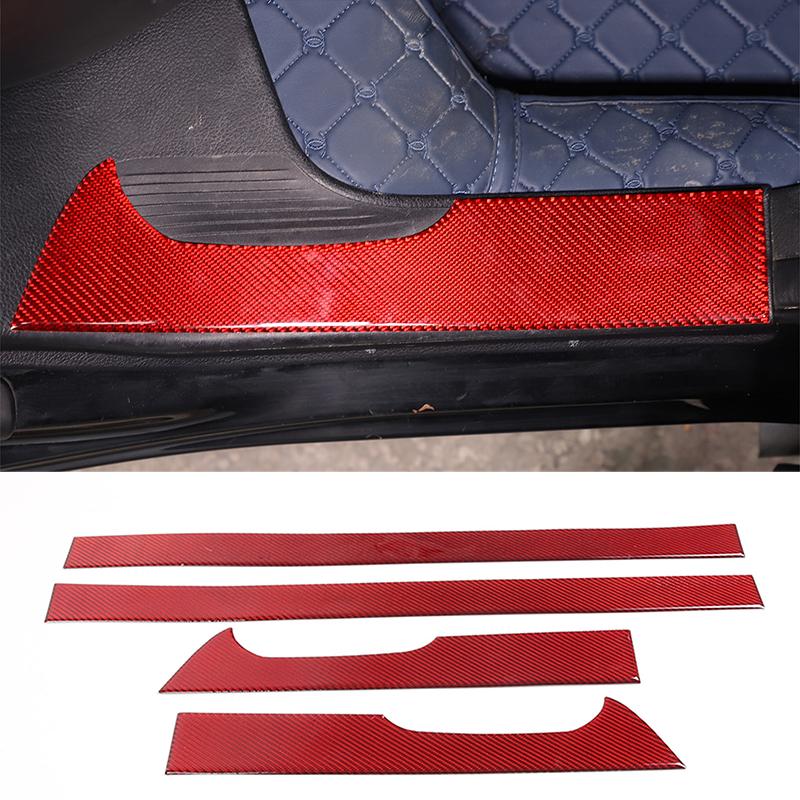For Subaru Forester 2013-2018 Red Soft Carbon Fiber Interior Kit Dashboard Console Gear Shift Panel Decoration Trim Stickers