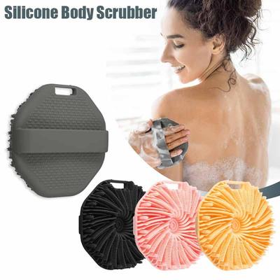 1 Stück Weicher Silikon-Körperwäscher, Handbrause-Reinigungsbürste, Luffa-Peeling-Körperwäscher für die Dusche, sanftes Peeling und Massage