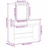 Makeup Table Artisan Oak 100 x 40 x 130 cm Particleboard