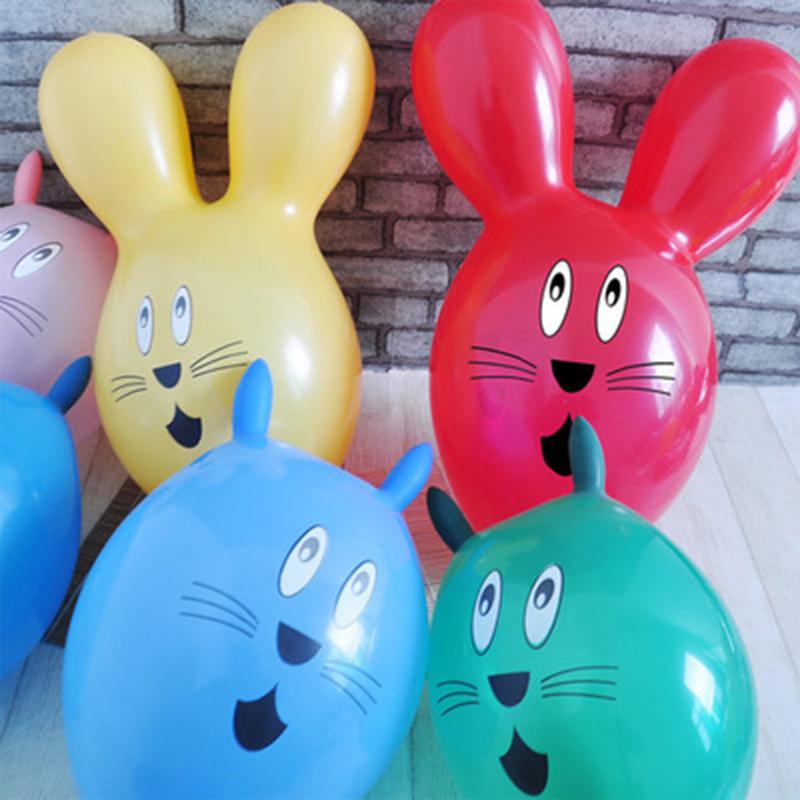 New Cute Rabbit Inflatable Ball Birthday Wedding Anniversary Children's Day Party Decoration Latex Balloons Kids Toy Cartoon Amn