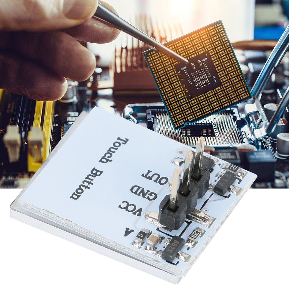 2 Stück HTTM 2,7V6V Kapazitives Anti-Interferenz Touch-Schalter Tastenmodul(blau )