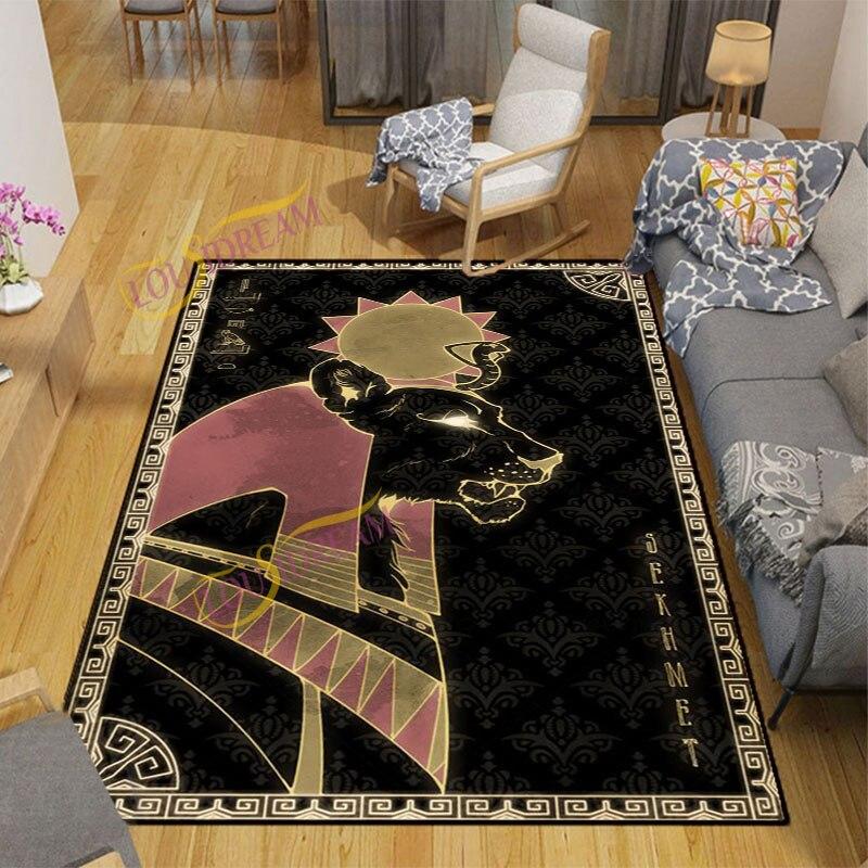 Ancient Egypt Rugs Living Room Decoration Faith Festival Sacrifice Bedroom Living Room Play Area Carpet Wooden Floor Mat Carpet.