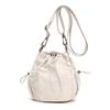 FUPUTWO Women's Drawstring Smartphone Pouch with Shoulder Strap, Lightweight and Casual Design for Travel (White)