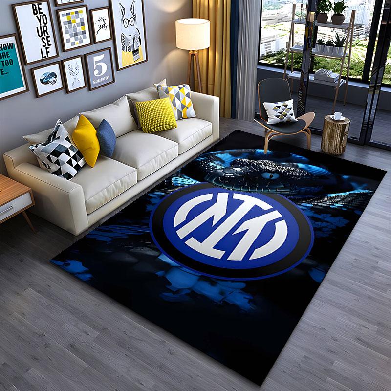 Inter Milan Snake Design Carpet suitable as a non-slip mat for the living room or bedroom sofa