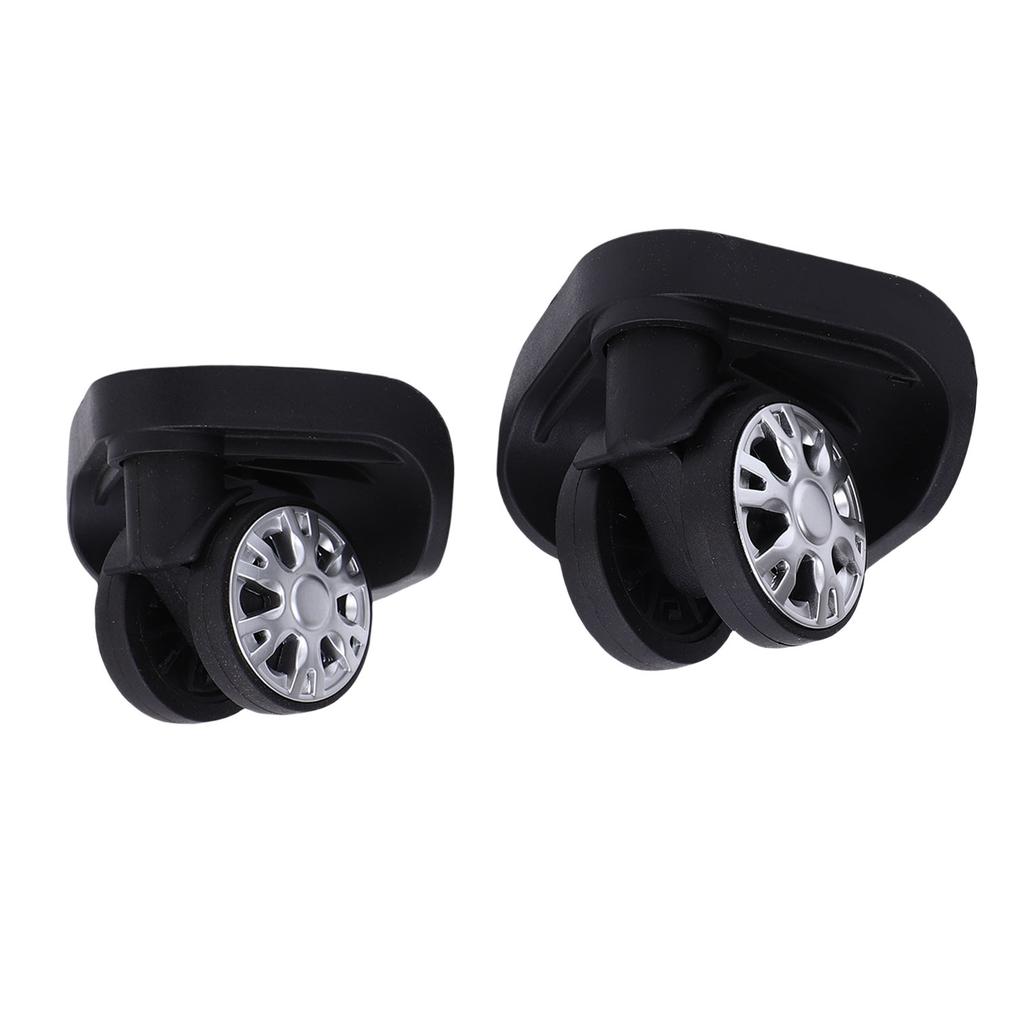 1 Pair Luggage Suitcase Wheels ABS Silent Double Row Wheels Universal Travel Suitcase Replacement Casters
