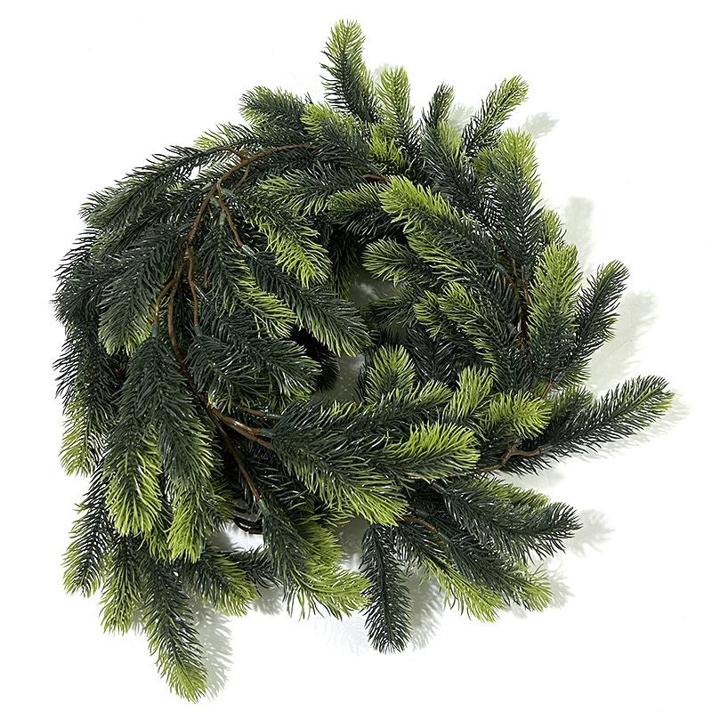 Artificial Pine Needle Dog Tail Rattan Wall Hanging Artificial Green Plant Home Christmas Shopping Mall Decoration