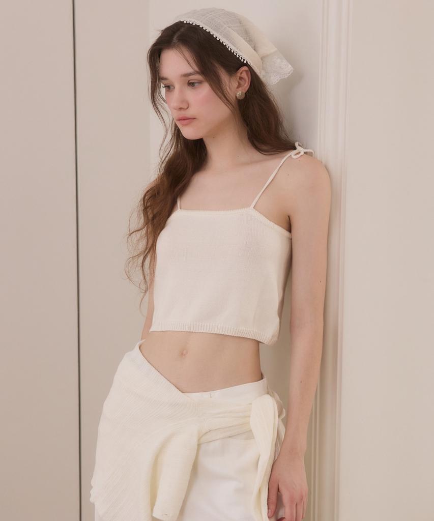 ADAUL Minimal Ribbon Bustier - Ivory