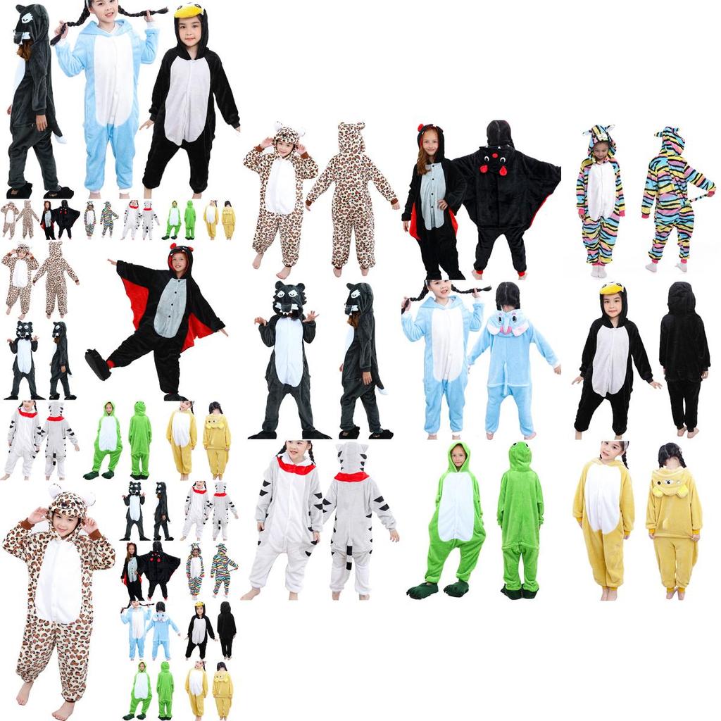 Pigiama Animale Adorabile Kigurumi Cosplay Monopezzo per Bambini in Morbido Tessuto di Flanella