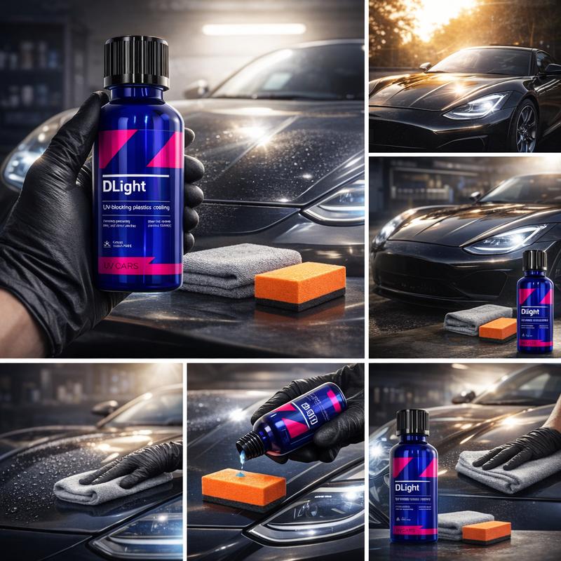 Car CQUARTZ DLight UV Ceramic Headlight Coating Long-Lasting Protection Coating for Car Care Headlights and PPF Plastics