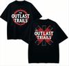 Das Outlast Trials T-Shirt Vintage-Waschung Horror-Spiel Grafik Unisex Oversized Rundhals Baumwolle Kurzarm T-Shirt Tops Heißer Verkauf