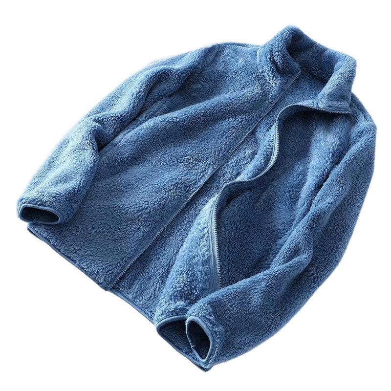 Coral Velvet Men's Polar Fleece Jacket Women's Top Outdoor Jacket Liner Spring, Autumn and Winter Double-sided Thickened Sweatshirt Cardigan