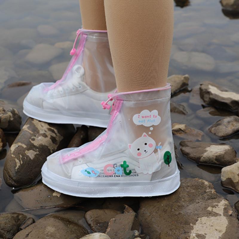 Beimei Kids' Waterproof Non-Slip Rain Boot Covers for Boys and Girls - Durable and Thick, Perfect for Rainy Days.