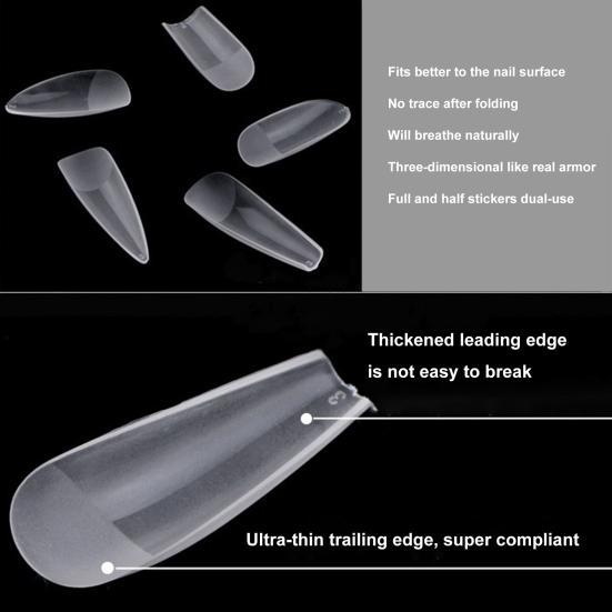 Extension d'ongles élastiques, plusieurs Styles, délicats, pointe d'extension