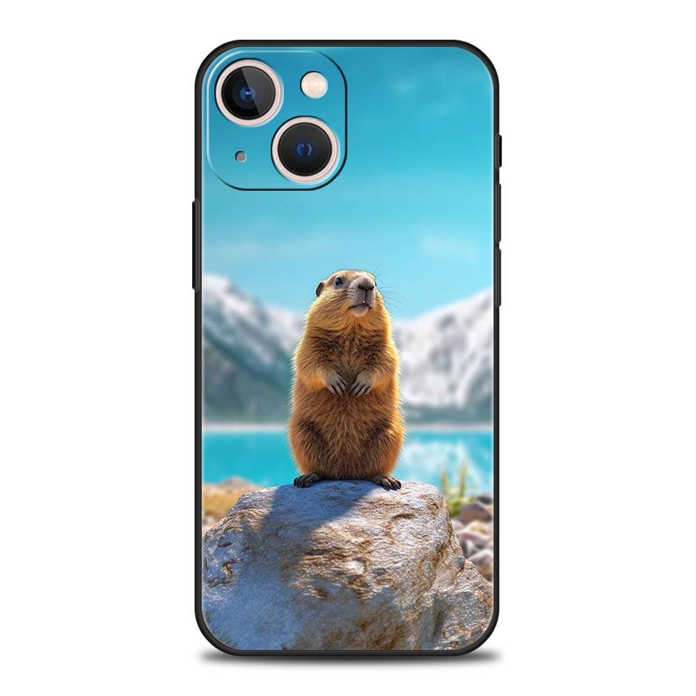 

marmot Phone Case For iPhone 17 16E 15 16 14 13 12 11 Pro Max 7 8 Plus Soft TPU Back Cover iPhone 7 8 Plus